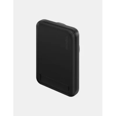 ENERGEA MAGPAC LITHE 10000mAh Ultra SLIM MAGNETIC FAST WIRELESS USB-C PD20W POWERBANK WITH BUILY-IN VIDEO STAND -BLACK
